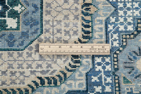 Chobi Grey Runner Hand Knotted 211 X 910 Area Rug 700-147962 Image 7