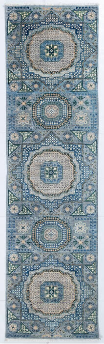 Chobi Grey Runner Hand Knotted 211 X 910 Area Rug 700-147962 Image 0