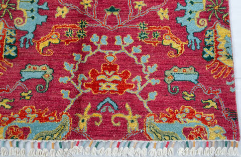 Chobi Red Hand Knotted 60 X 91 Area Rug 700-147964 Image 3