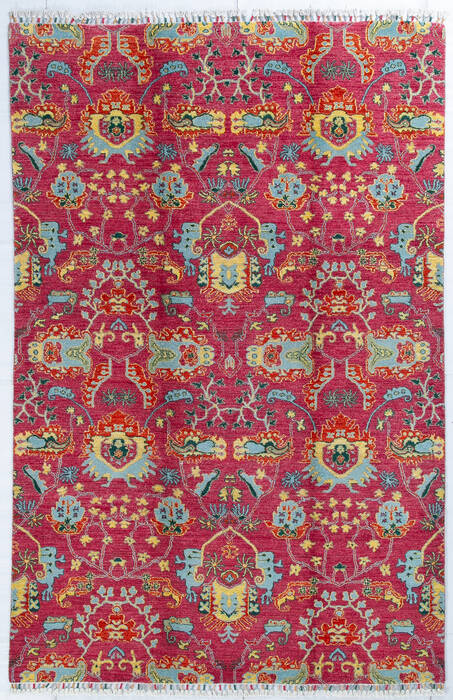 Chobi Red Hand Knotted 60 X 91 Area Rug 700-147964 Image 0