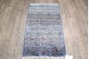 Geometric Blue Runner Hand Knotted 26 X 40 Area Rug 905-147971 Thumb 1
