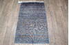 Geometric Blue Runner Hand Knotted 26 X 40  Area Rug 905-147971 Thumb 4