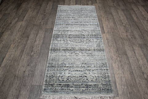 Jaipur Grey Runner Hand Knotted 27 X 62 Area Rug 905-147975 Image 1