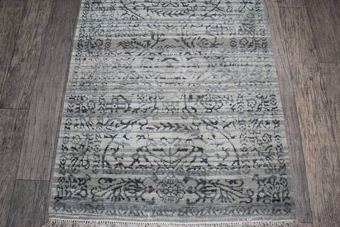 Jaipur Grey Runner Hand Knotted 27 X 62 Area Rug 905-147975 Image 2