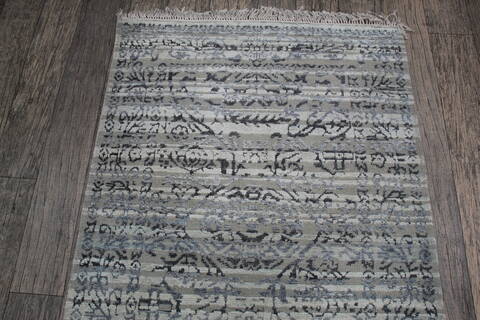 Jaipur Grey Runner Hand Knotted 27 X 62 Area Rug 905-147975 Image 4