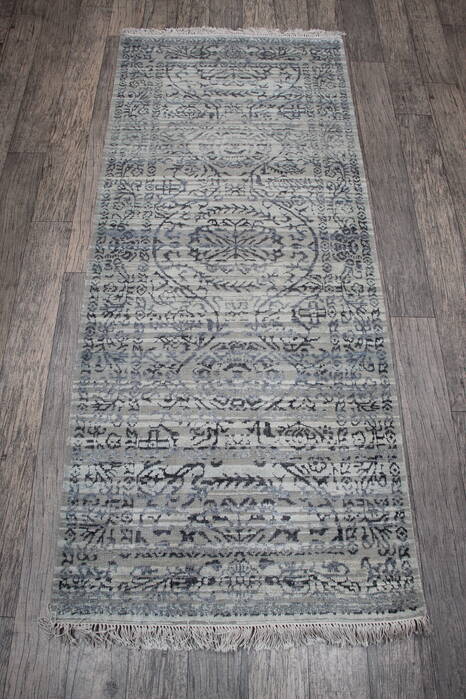 Jaipur Grey Runner Hand Knotted 27 X 62 Area Rug 905-147975 Image 6