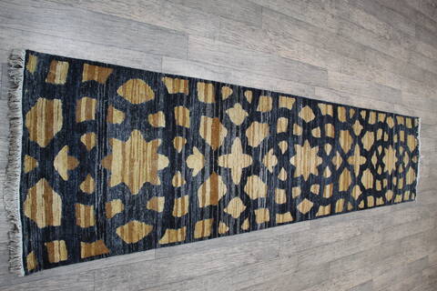 Jaipur Black Runner Hand Knotted 26 X 910 Area Rug 905-147976 Image 6