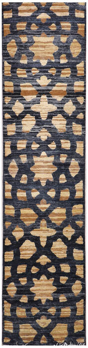 Jaipur Black Runner Hand Knotted 26 X 910 Area Rug 905-147976 Image 0