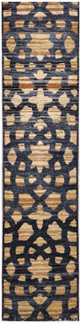 Jaipur Black Runner Hand Knotted 2'6" X 9'10"  Area Rug 905-147976