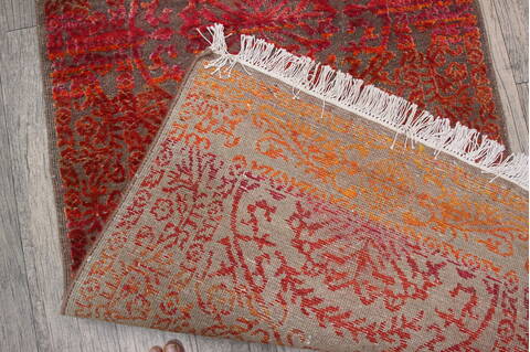 Jaipur Red Runner Hand Knotted 26 X 60 Area Rug 905-147980 Image 7
