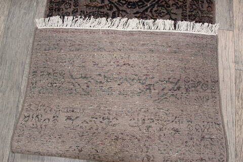 Jaipur Black Runner Hand Knotted 26 X 60 Area Rug 905-147981 Image 6