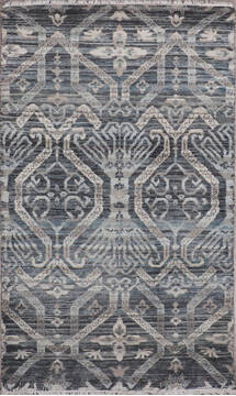 Jaipur Grey Hand Knotted 3'1" X 5'2"  Area Rug 905-147985