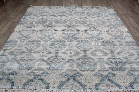 Jaipur Grey Square Hand Knotted 80 X 81 Area Rug 905-147986 Image 1