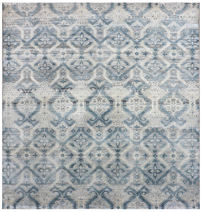 Jaipur Grey Square Hand Knotted 80 X 81 Area Rug 905-147986 Image 0