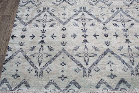 Jaipur Light Blue Hand Knotted 80 X 101 Area Rug 905-147988 Image 2