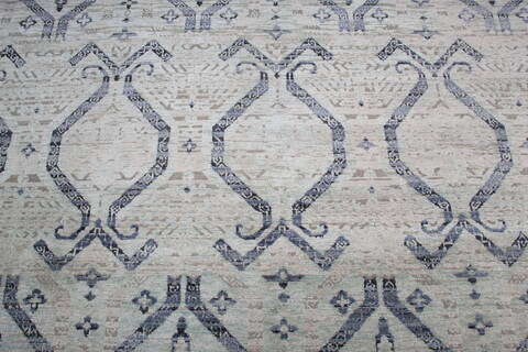 Jaipur Light Blue Hand Knotted 80 X 101 Area Rug 905-147988 Image 4