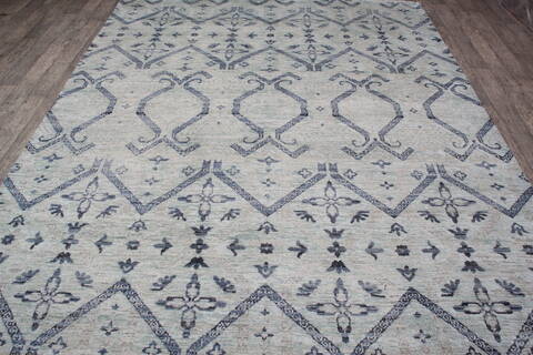 Jaipur Light Blue Hand Knotted 80 X 101 Area Rug 905-147988 Image 8
