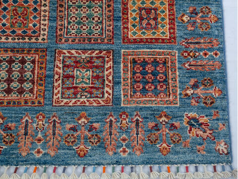 Chobi Blue Runner Hand Knotted 26 X 84 Area Rug 700-148000 Image 3