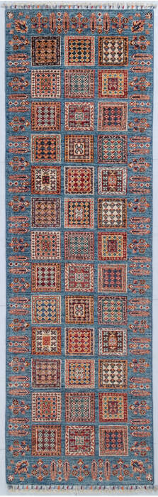 Chobi Blue Runner Hand Knotted 26 X 84 Area Rug 700-148000 Image 0