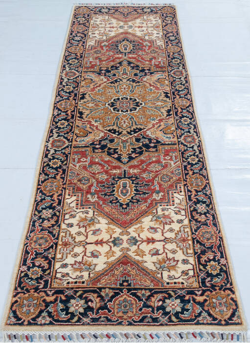 Chobi Red Runner Hand Knotted 25 X 81 Area Rug 700-148001 Image 1