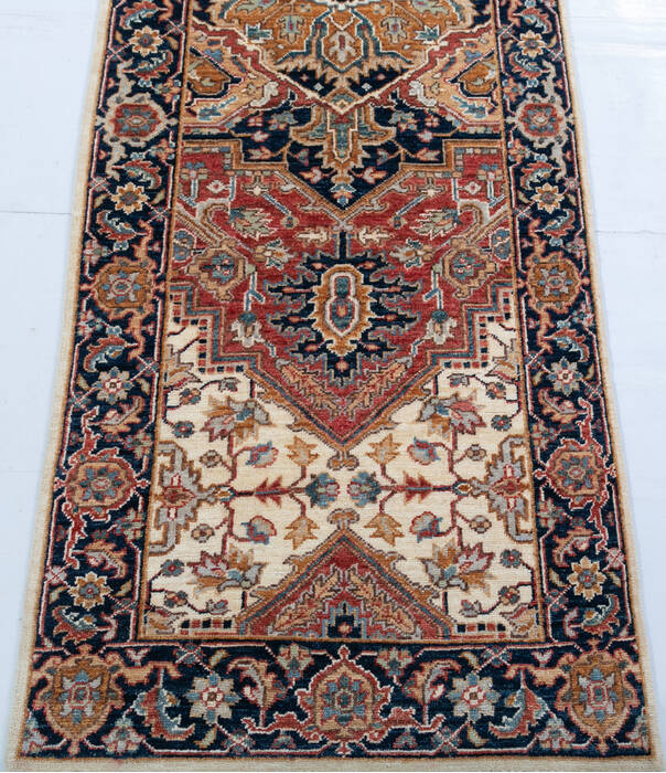 Chobi Red Runner Hand Knotted 25 X 81 Area Rug 700-148001 Image 3
