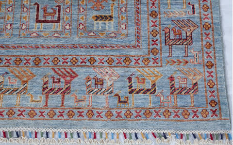 Chobi Grey Hand Knotted 57 X 80 Area Rug 700-148008 Image 3