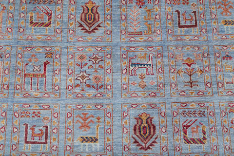 Chobi Grey Hand Knotted 57 X 80 Area Rug 700-148008 Image 4