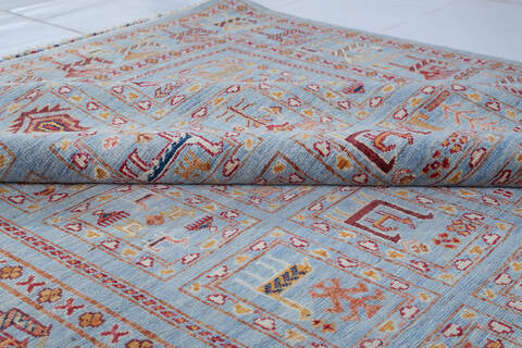 Chobi Grey Hand Knotted 57 X 80 Area Rug 700-148008 Image 5