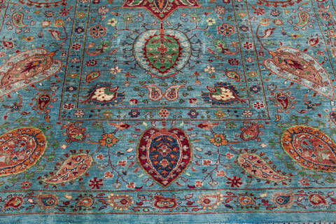 Chobi Green Hand Knotted 61 X 82 Area Rug 700-148012 Image 5