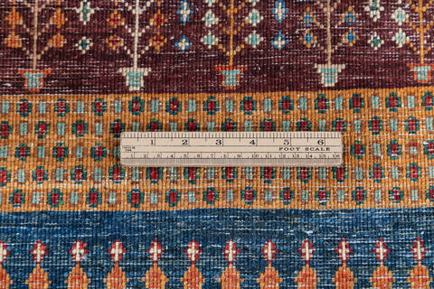 Chobi Blue Hand Knotted 54 X 67  Area Rug 700-148021 Image 15