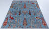 Chobi Blue Hand Knotted 54 X 67 Area Rug 700-148021 Thumb 1