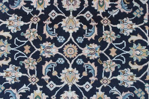 Nain Blue Hand Knotted 86 X 116 Area Rug 902-148026 Image 1