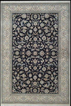 Nain Blue Runner Hand Knotted 2'5" X 6'6"  Area Rug 902-148027