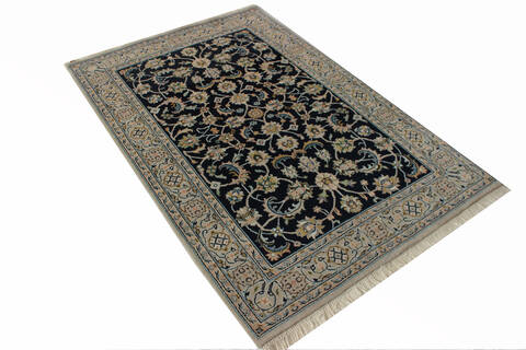 Nain Blue Runner Hand Knotted 25 X 160 Area Rug 902-148028 Image 3