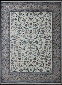 Indian Nain Beige Runner 10 to 12 ft Wool Carpet 148037