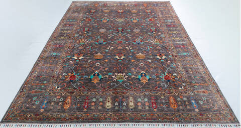 Chobi Brown Hand Knotted 90 X 122 Area Rug 700-148044 Image 1