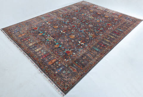 Chobi Brown Hand Knotted 90 X 122 Area Rug 700-148044 Image 2
