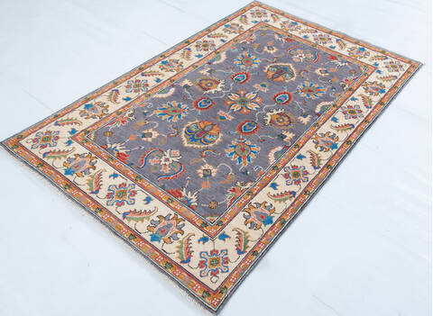 Chobi Grey Hand Knotted 41 X 511 Area Rug 700-148045 Image 2