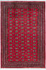Bokhara Red Hand Knotted 68 X 101  Area Rug 700-148067 Thumb 0