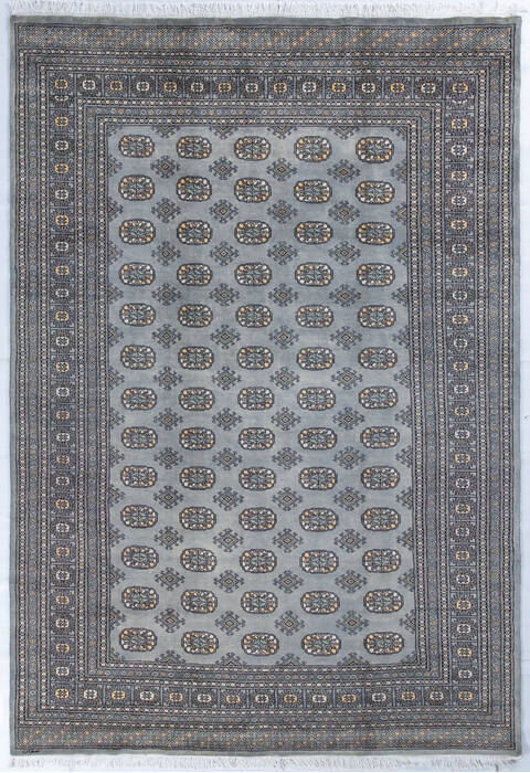 Bokhara Grey Hand Knotted 62 X 90 Area Rug 700-148069 Image 0