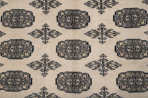Bokhara Beige Hand Knotted 48 X 65 Area Rug 700-148071 Image 4