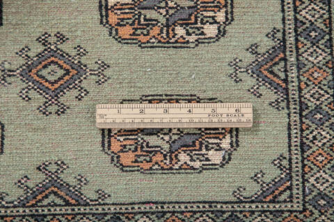 Bokhara Green Hand Knotted 41 X 60 Area Rug 700-148073 Image 6