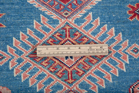 Kazak Light Blue Hand Knotted 68 X 911 Area Rug 700-148076 Image 7