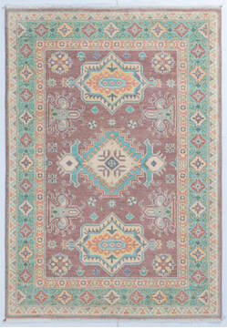 Kazak Brown Hand Knotted 4'1" X 6'0"  Area Rug 700-148086