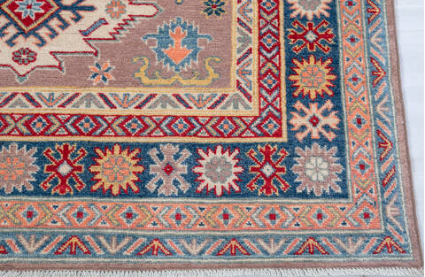 Kazak Orange Hand Knotted 50 X 67 Area Rug 700-148091 Image 3
