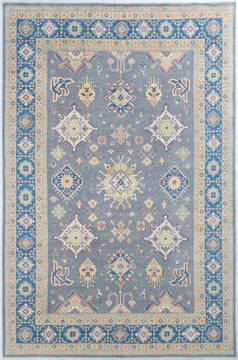 Kazak Light Gray Hand Knotted 6'7" X 9'11"  Area Rug 700-148093