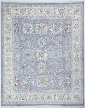 Chobi Light Gray Hand Knotted 7'10" X 9'9"  Area Rug 700-148100