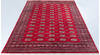 Bokhara Red Hand Knotted 82 X 101  Area Rug 700-148102 Thumb 1