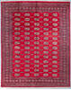 Bokhara Red Hand Knotted 82 X 101  Area Rug 700-148102 Thumb 0