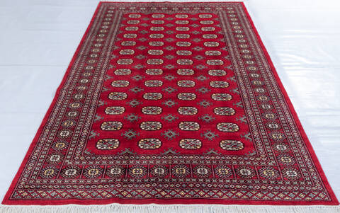 Bokhara Red Hand Knotted 53 X 82 Area Rug 700-148104 Image 1